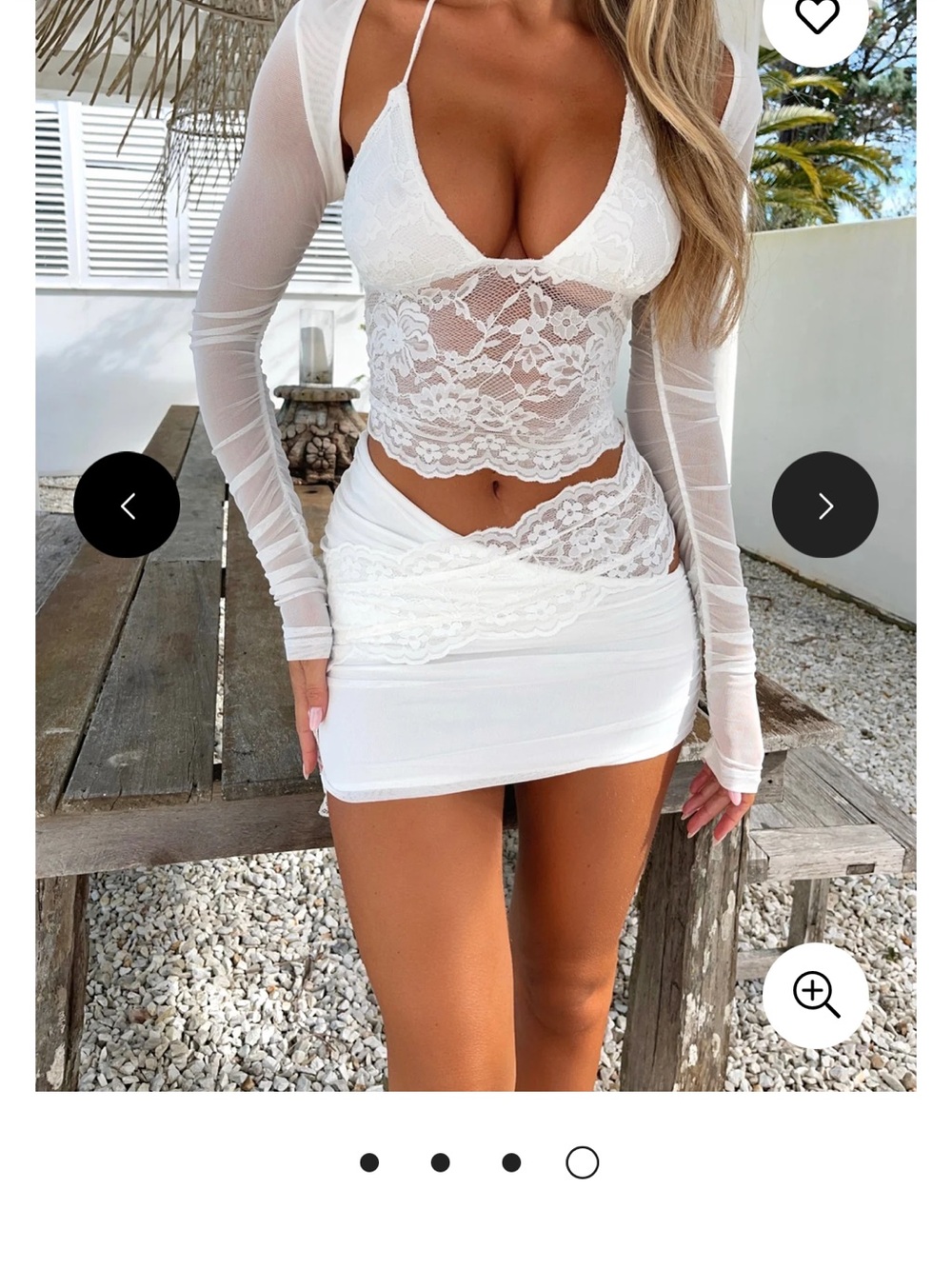Outcast Ainsley Mini White Skirt